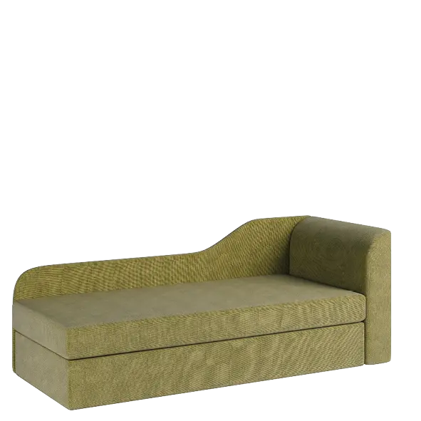 MICHELLE válenda celočalouněná, provedení pravé, látka B 18 zelený melír